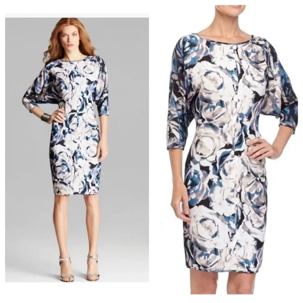 Black Halo Floral Sheath Dress - Picture 1 of 9